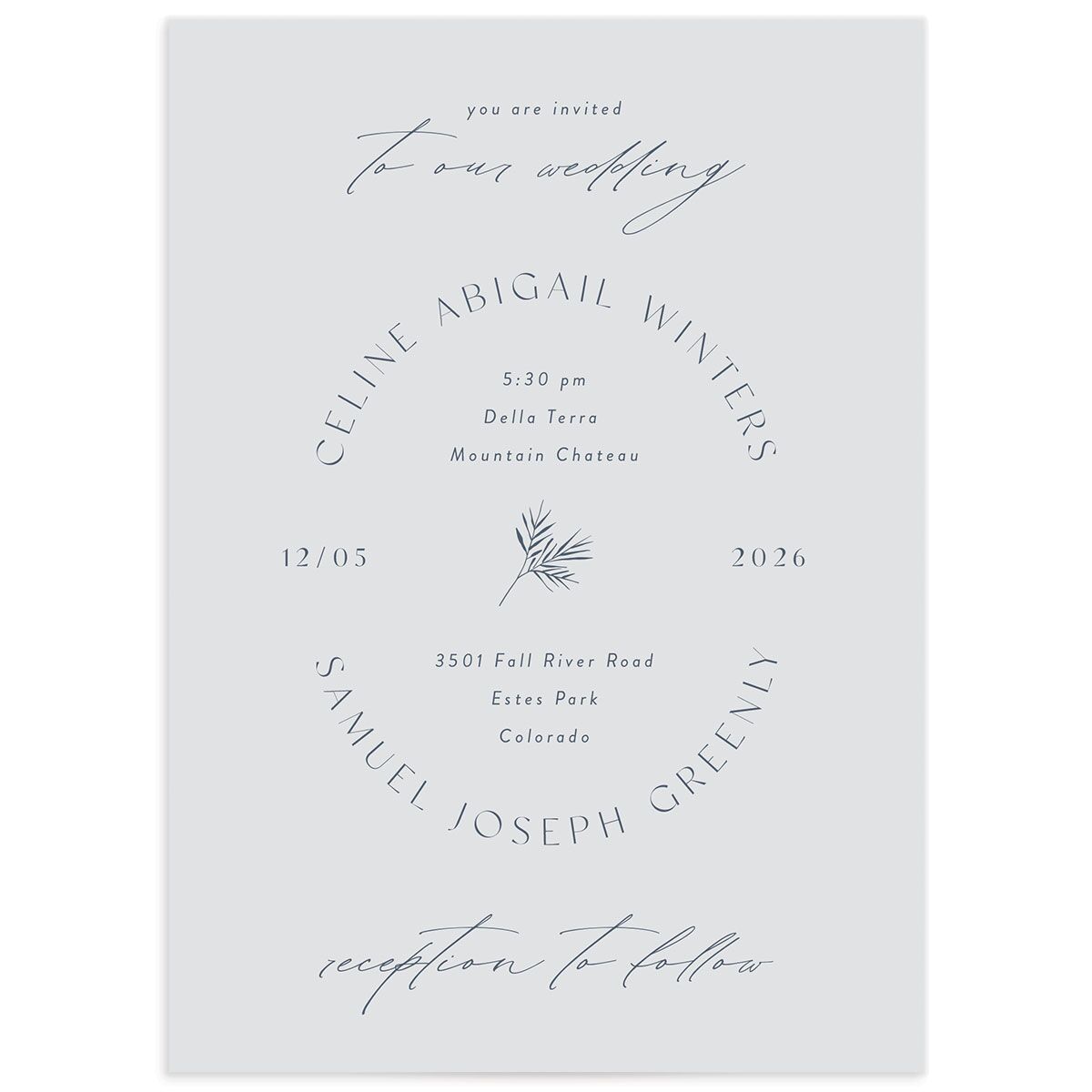 Subtle Sprig Wedding Invitations