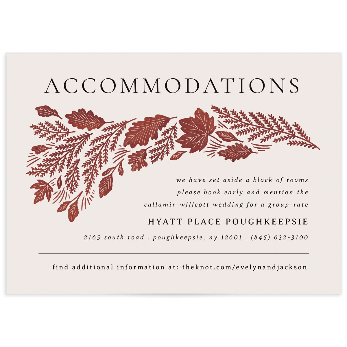 Fall Wreath Wedding Enclosure Cards
