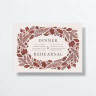 Fall Wreath Rehearsal Dinner Invitations Garnet Signature