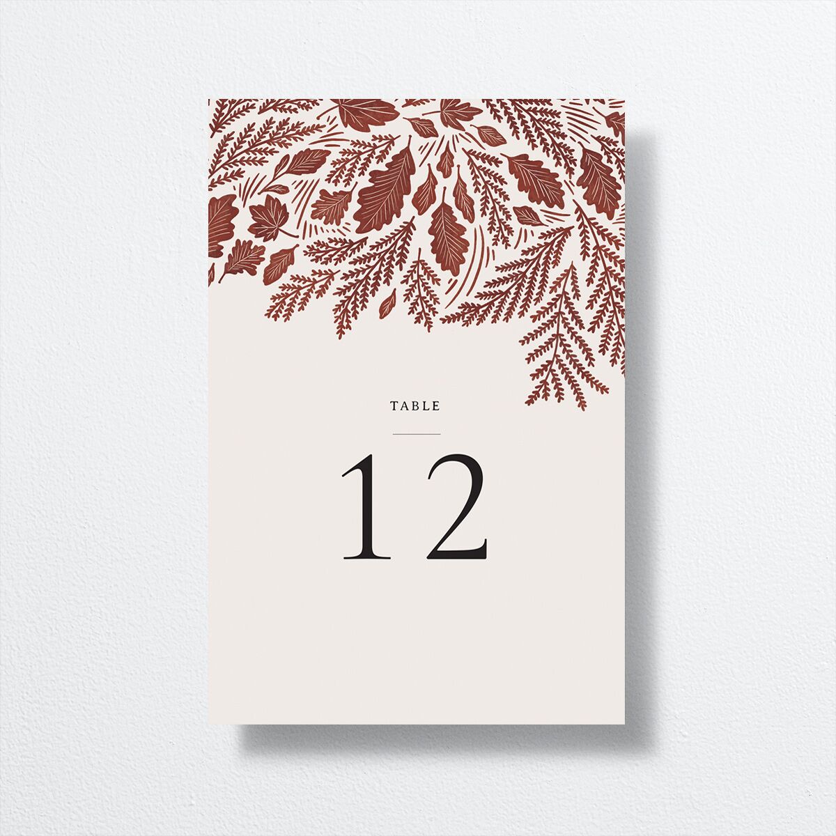Fall Wreath Table Numbers Garnet Signature