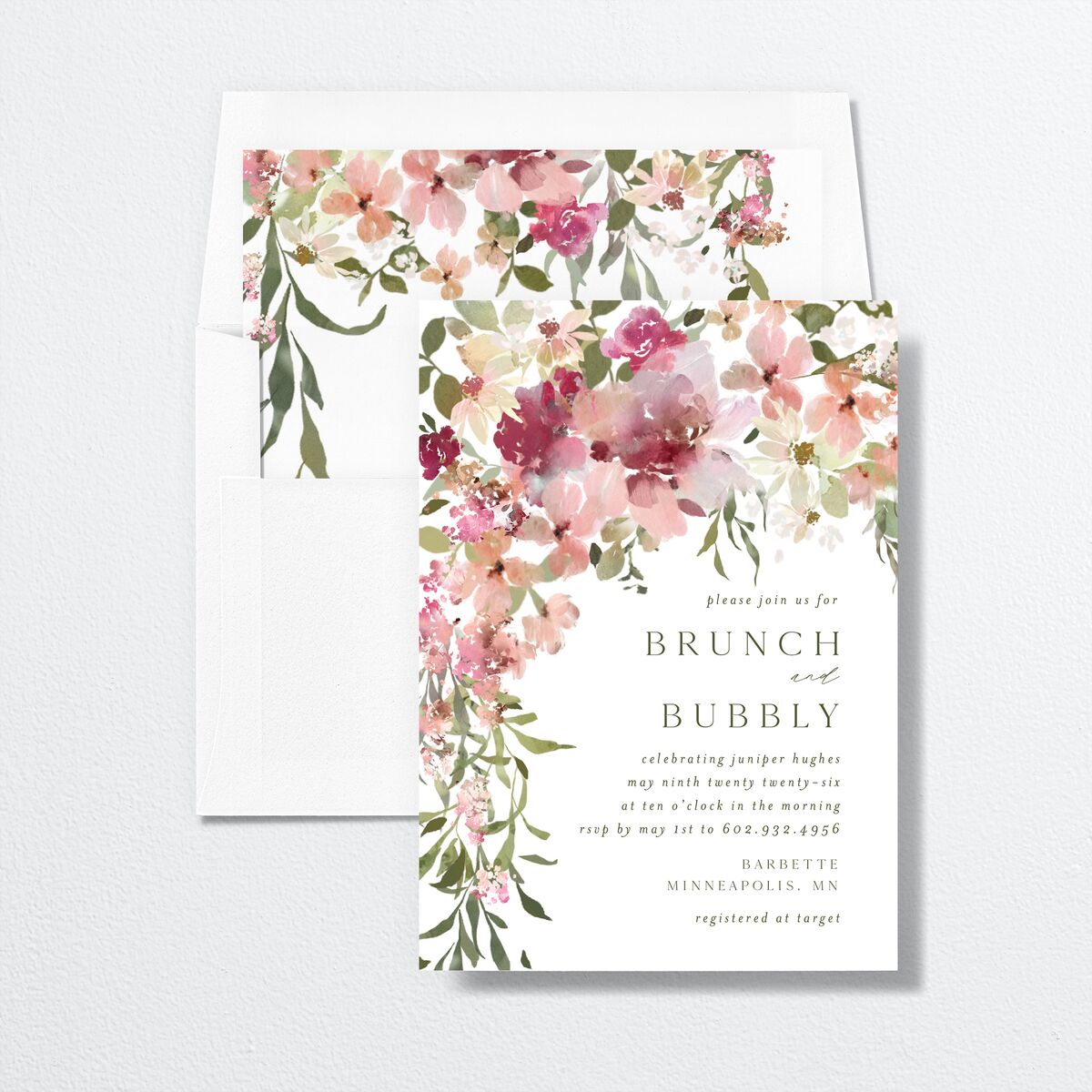 Garden Arch Bridal Shower Invitations Candy Pink Signature