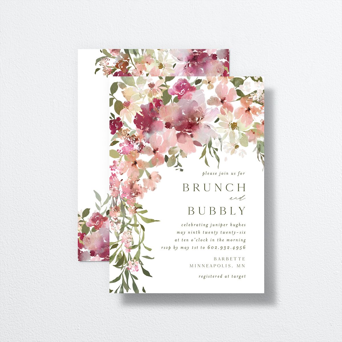Garden Arch Bridal Shower Invitations Candy Pink Signature