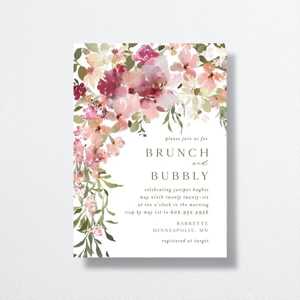 Garden Arch Bridal Shower Invitations Candy Pink Signature