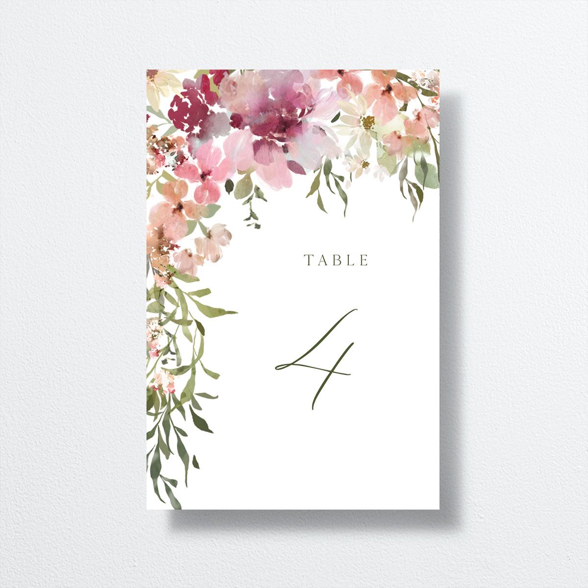 Garden Arch Table Numbers Candy Pink Signature