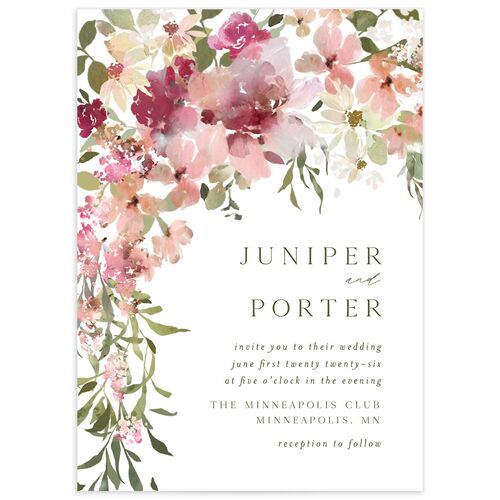 Garden Arch Wedding Invitations Candy Pink Signature No