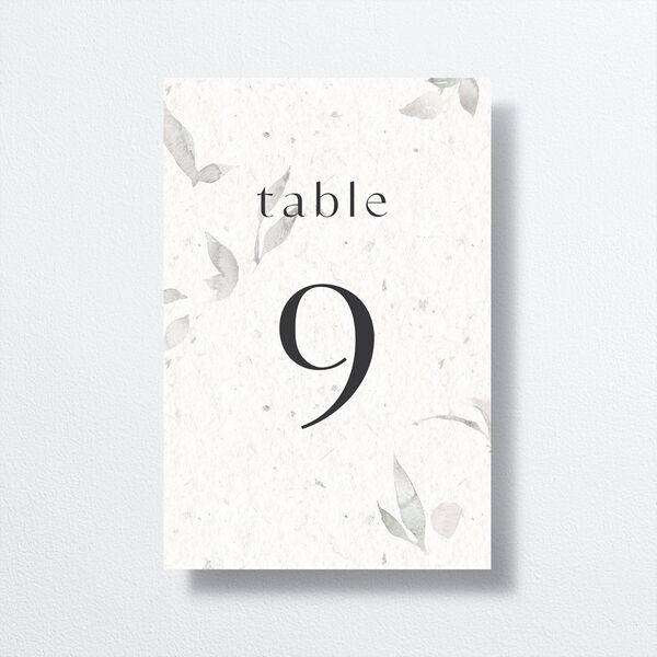 Pressed Leaves Table Numbers Snow Signature