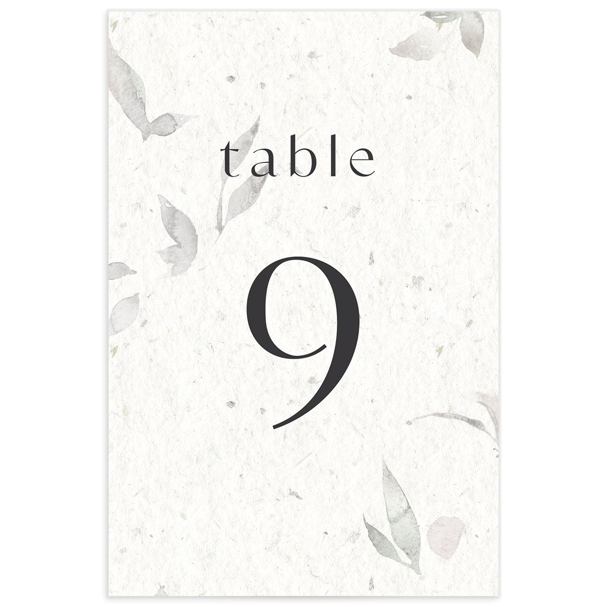 Pressed Leaves Table Numbers