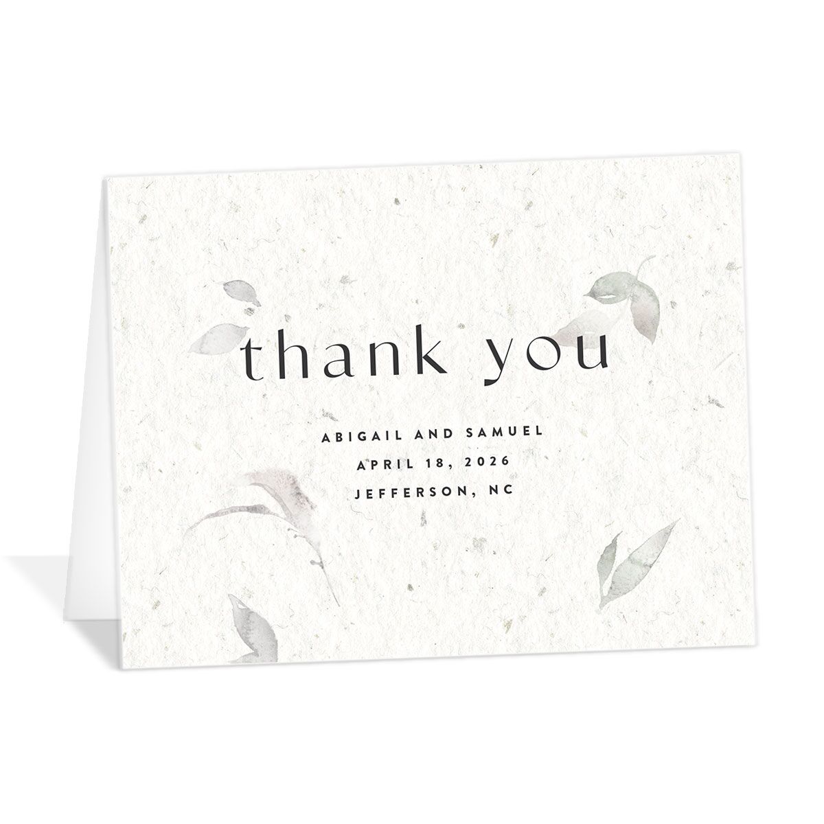 Pressed Leaves Thank You Cards