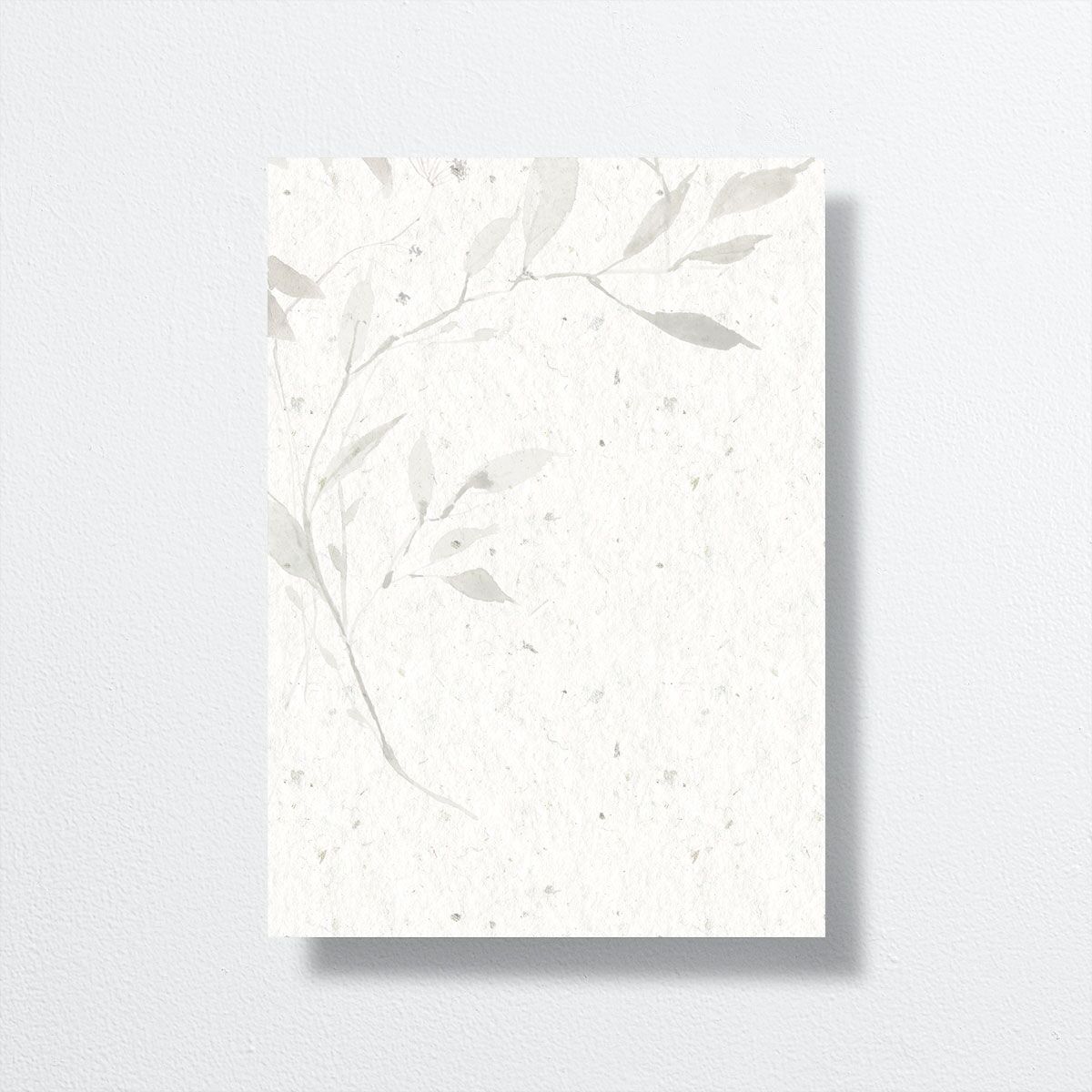 Pressed Leaves Wedding Invitations Snow Signature No