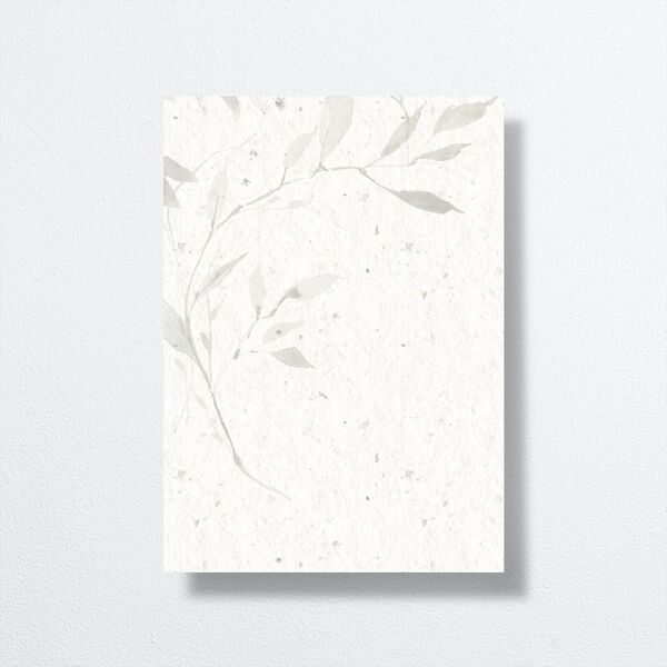 Pressed Leaves Wedding Invitations Snow Signature No