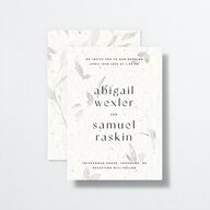 Pressed Leaves Wedding Invitations Snow Signature No