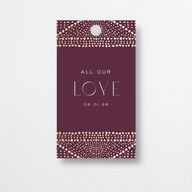 Opulent Boho Favor Gift Tags Gold Bordeaux Signature