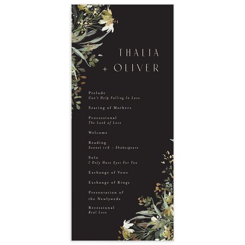 Gilded Greenery Wedding Programs Gold Licorice Signature