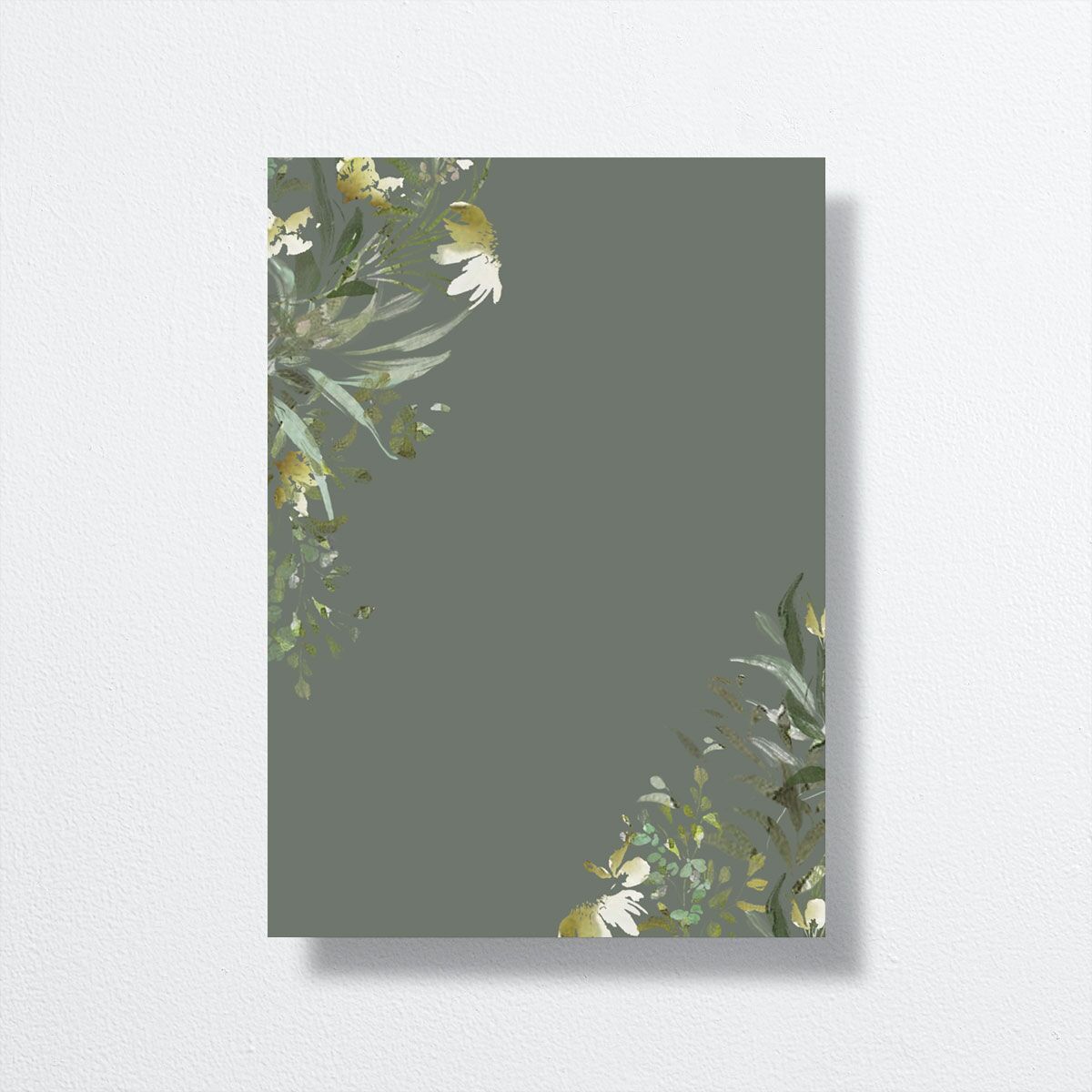 Gilded Greenery Wedding Invitations Gold Deep Olive Signature No