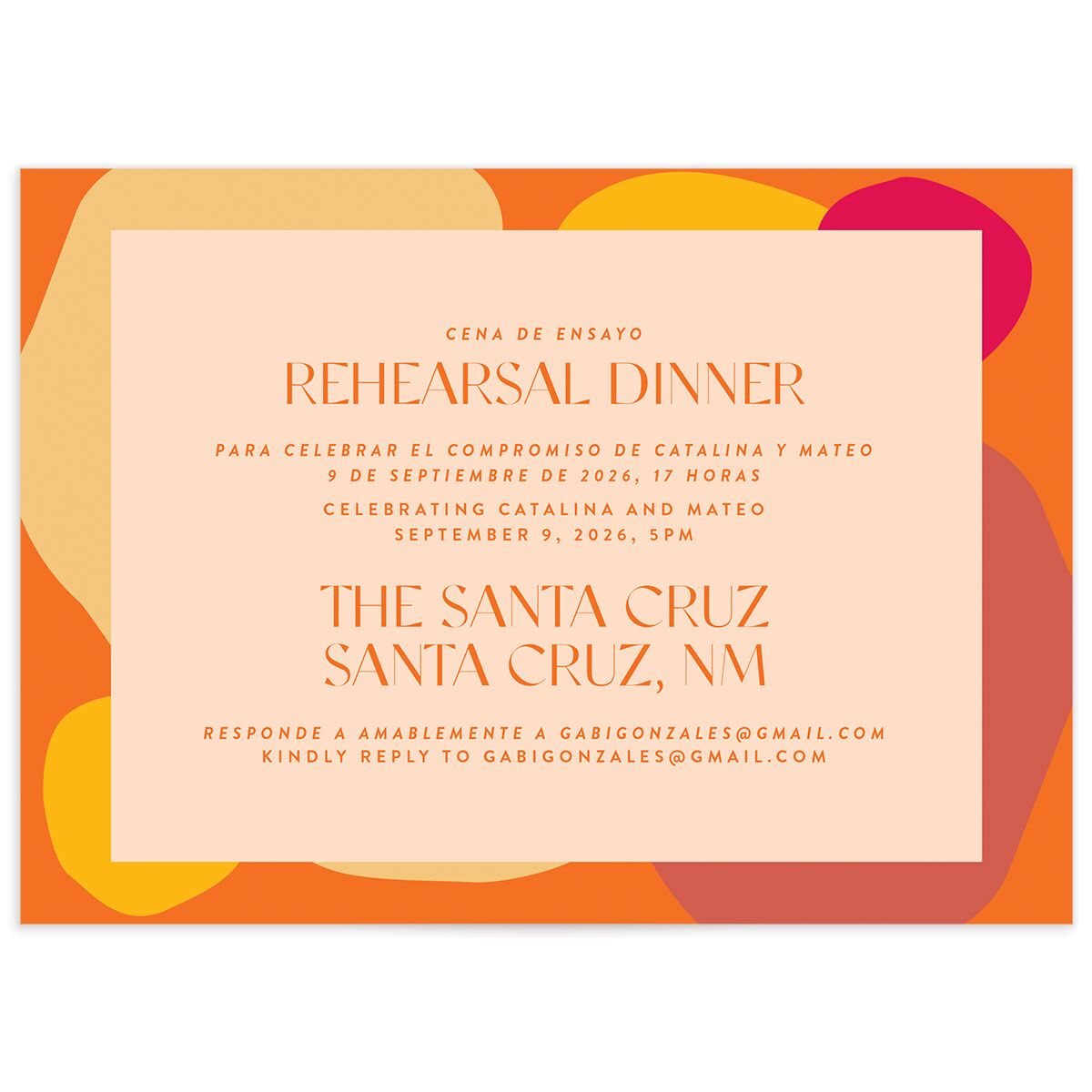 Santa Cruz Rehearsal Dinner Invitations