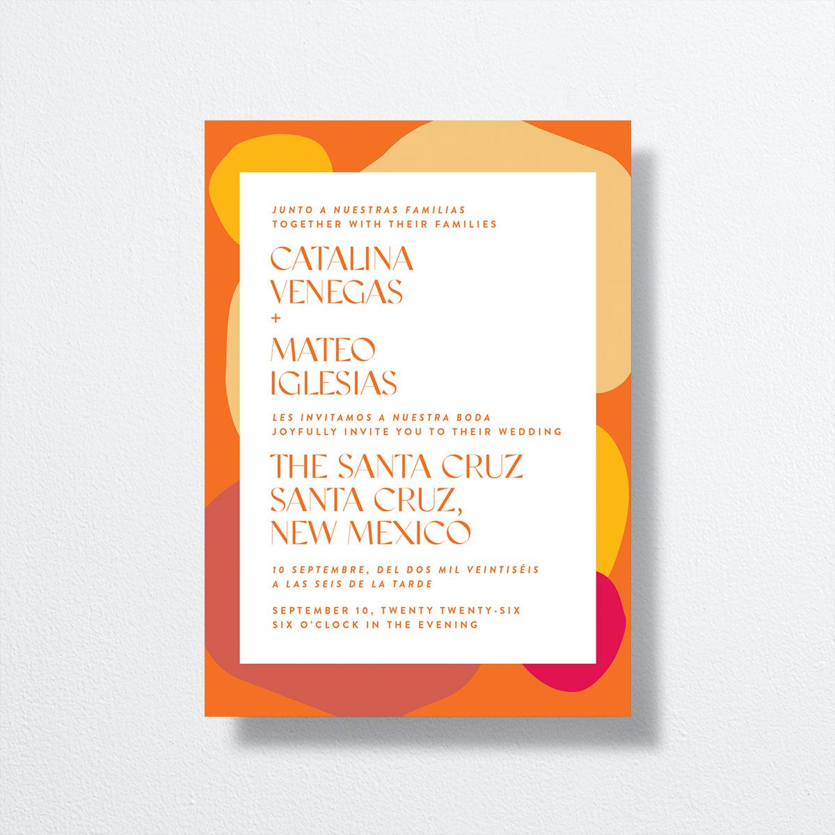 Santa Cruz Wedding Invitations Tangerine Signature No