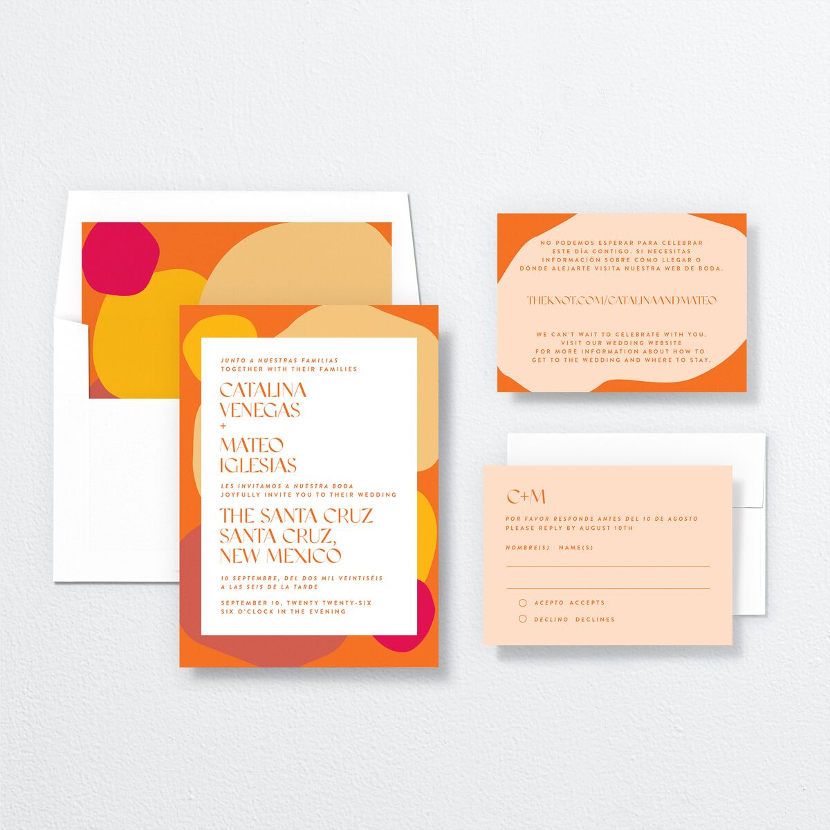 Santa Cruz Wedding Invitations Tangerine Signature No