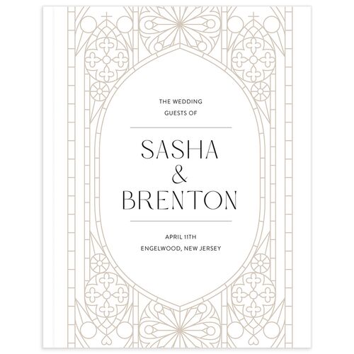 Chapel Arch Wedding Guest Book Pure White