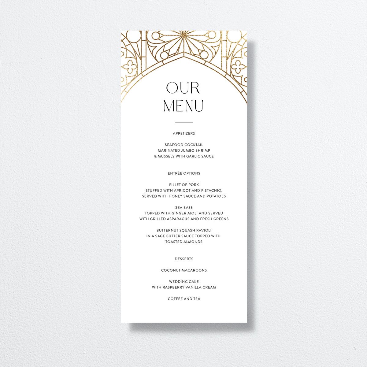 Chapel Arch Menus | The Knot