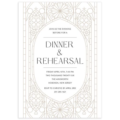Chapel Arch Rehearsal Dinner Invitations - 