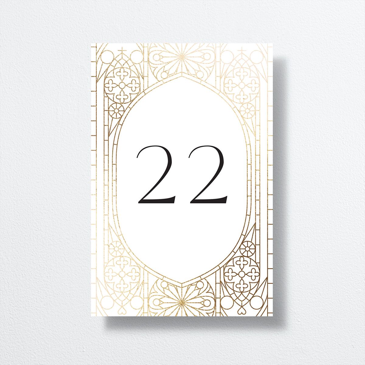 Chapel Arch Table Numbers Gold Pure White Signature