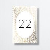 Chapel Arch Table Numbers Gold Pure White Signature