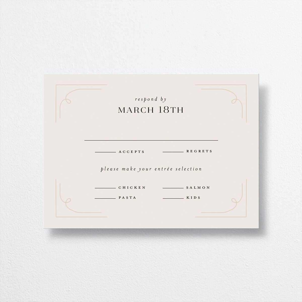 Floral Opulence Wedding Response Cards — view 2
