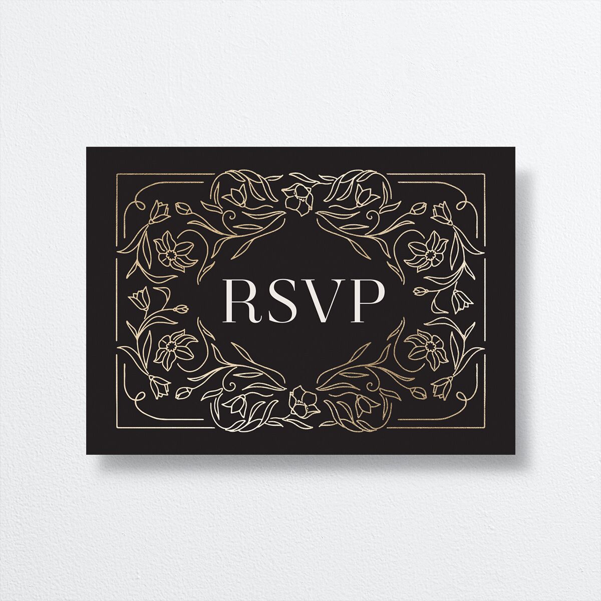 Floral Opulence Wedding Response Cards — view 1