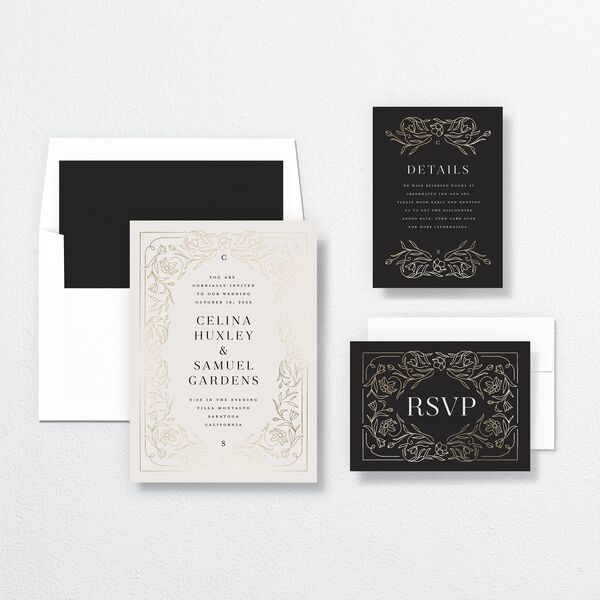 Floral Opulence Wedding Invitations suite