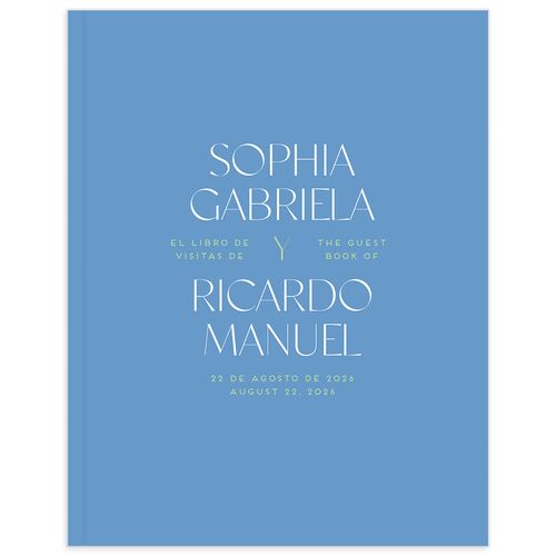 Color del Amor Wedding Guest Book Sea Blue