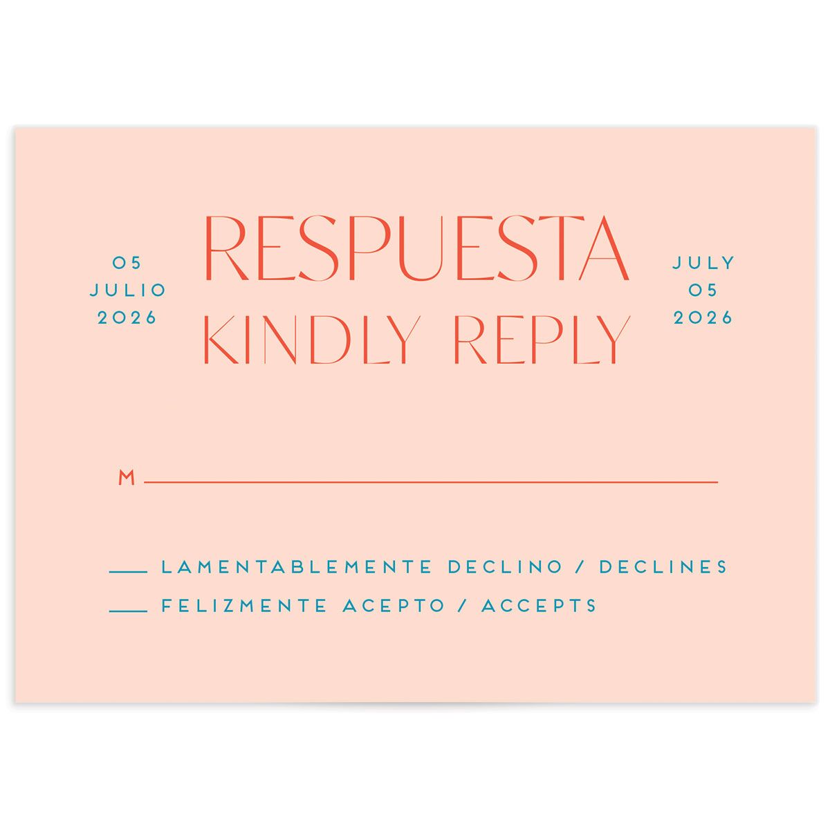 Color del Amor Wedding Response Cards