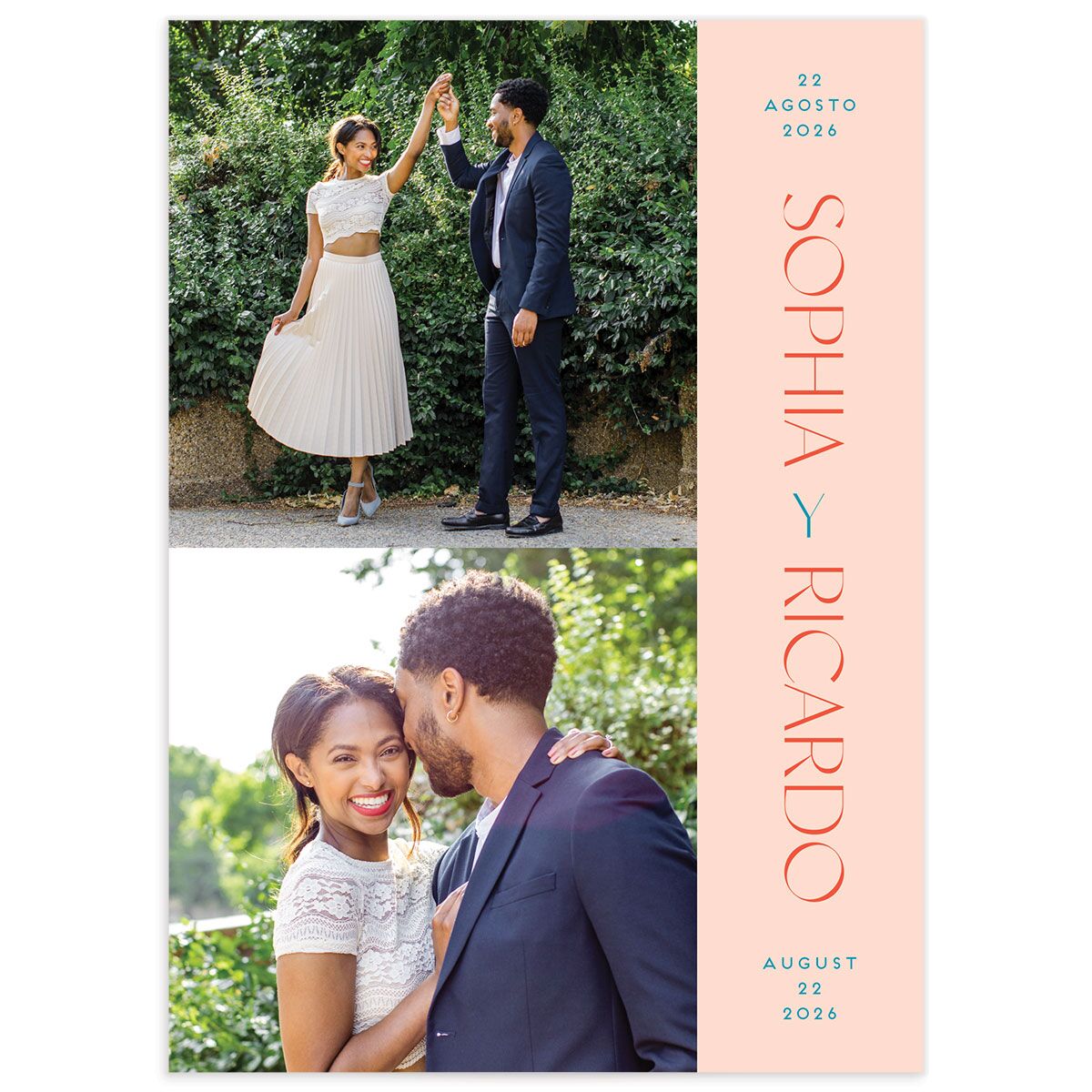 Color del Amor Save The Date Cards