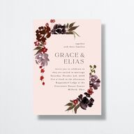Autumn Romance Wedding Invitations Chocolate Signature No