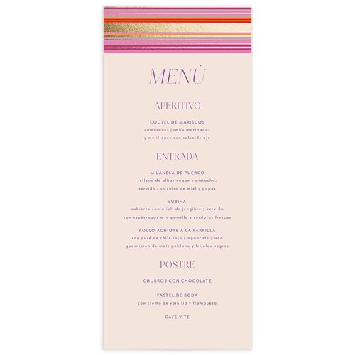 Serape de Sol Menus - 