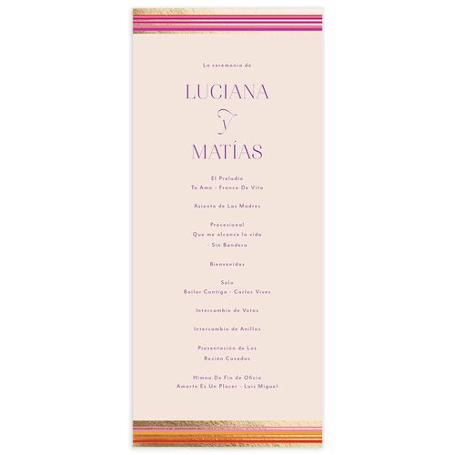 Serape de Sol Wedding Programs - 