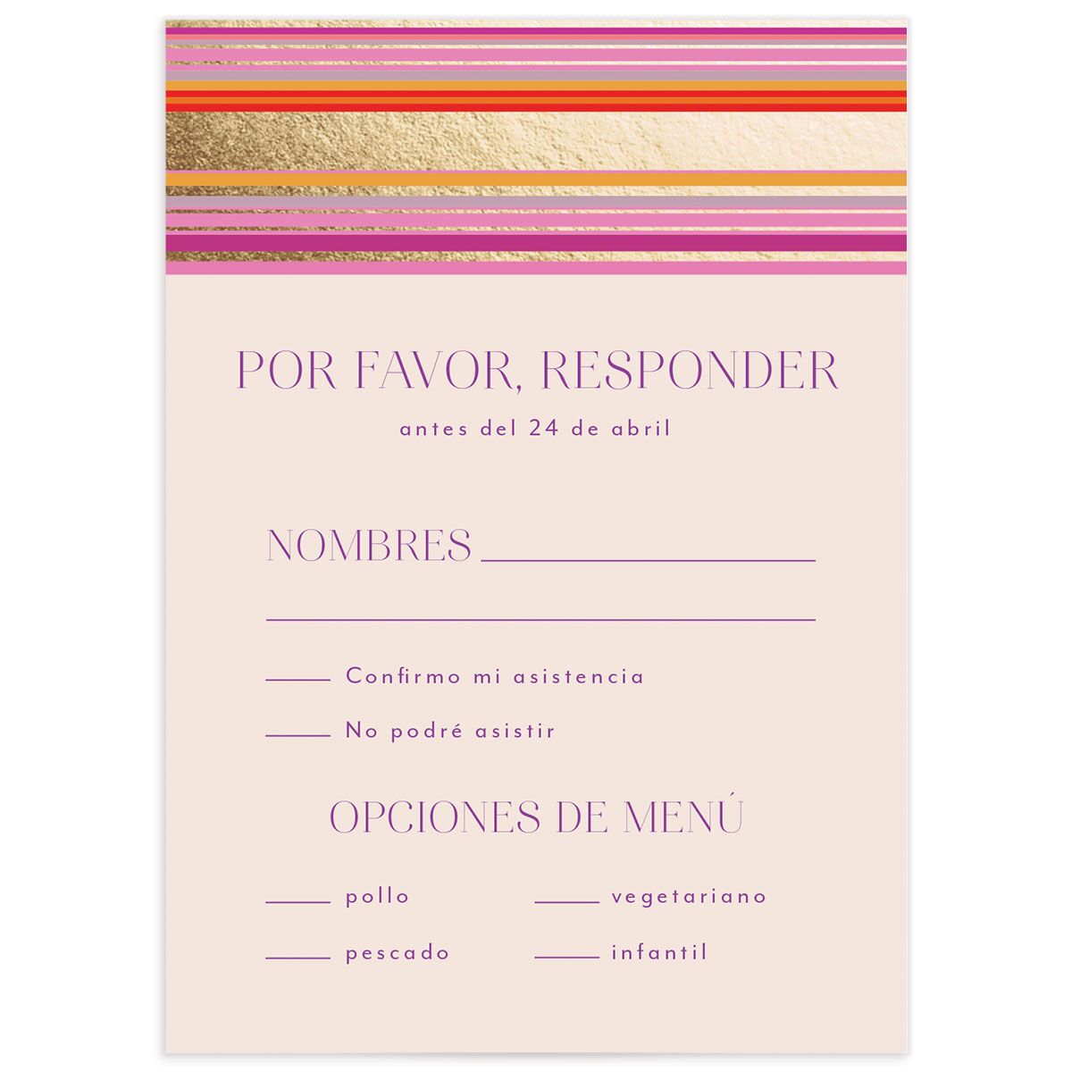 Serape de Sol Wedding Response Cards