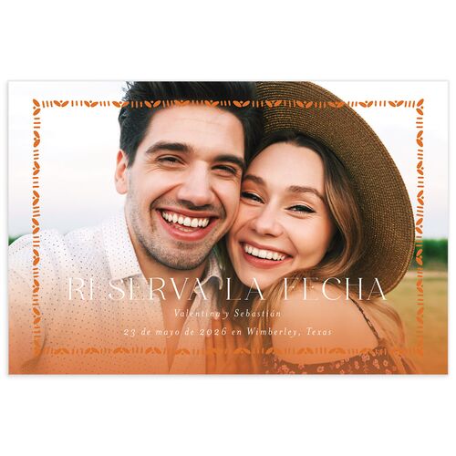 Hacienda Elegante Save The Date Postcards  Cinnamon
