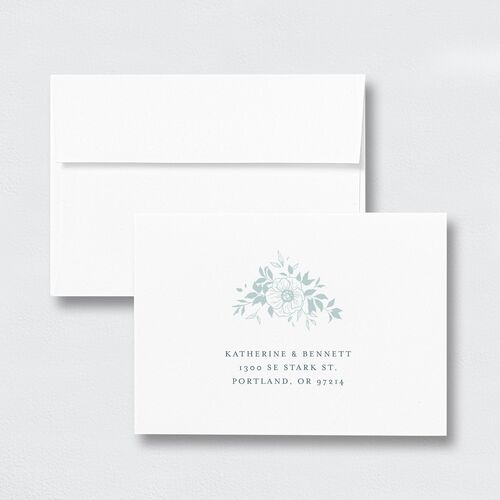Baroque Garden Wedding Response Card Standard Envelopes White Standard Dark Night Return Address Signature