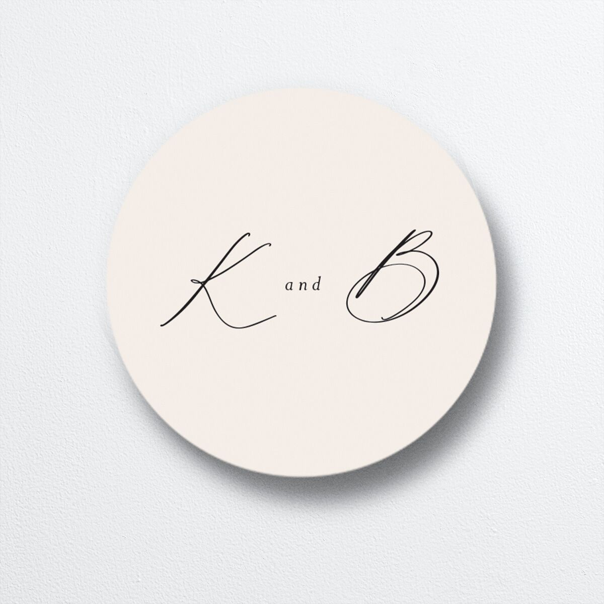 Baroque Garden Wedding Stickers Champagne