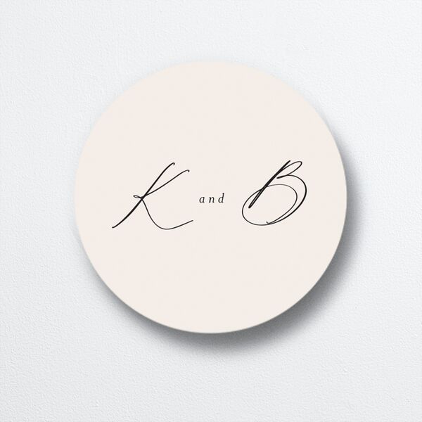 Baroque Garden Wedding Stickers Champagne