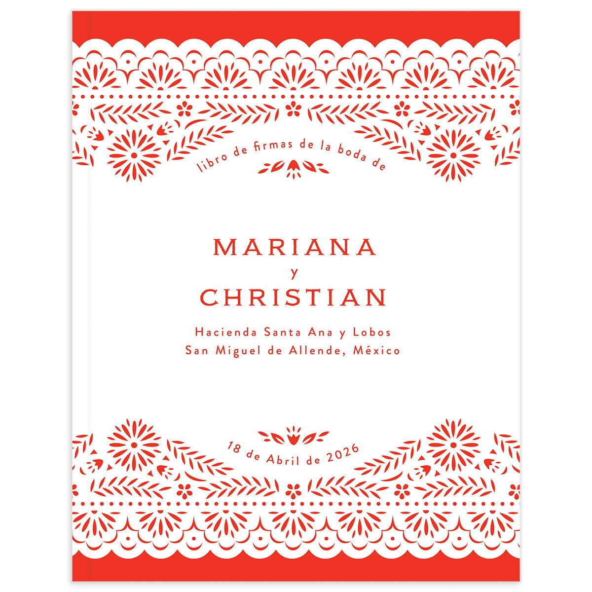 Papel Picado Wedding Guest Book