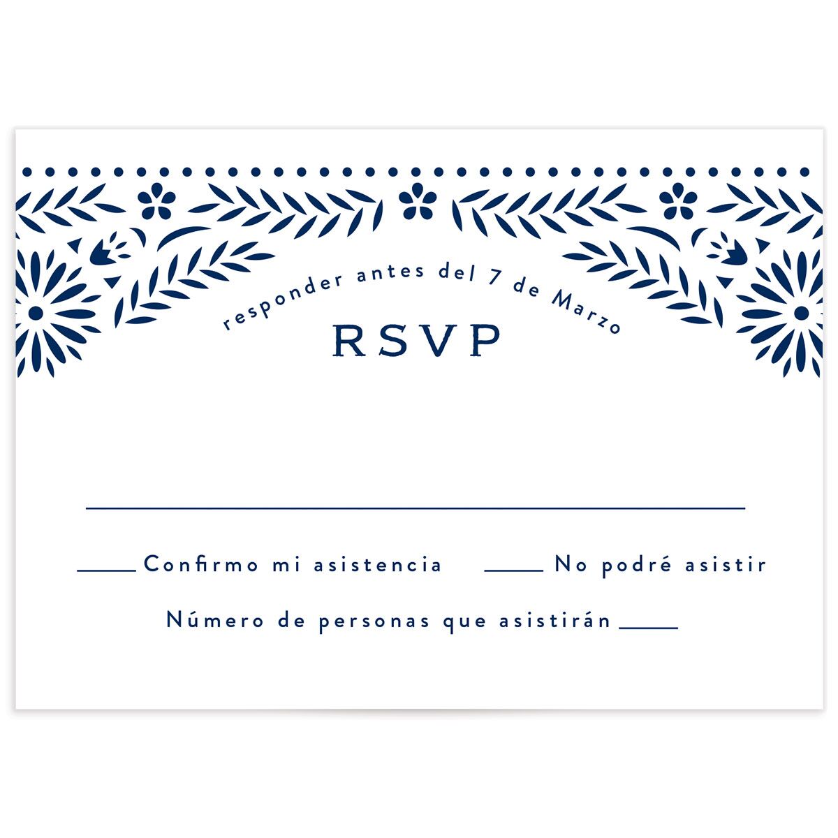 Papel Picado Wedding Response Cards