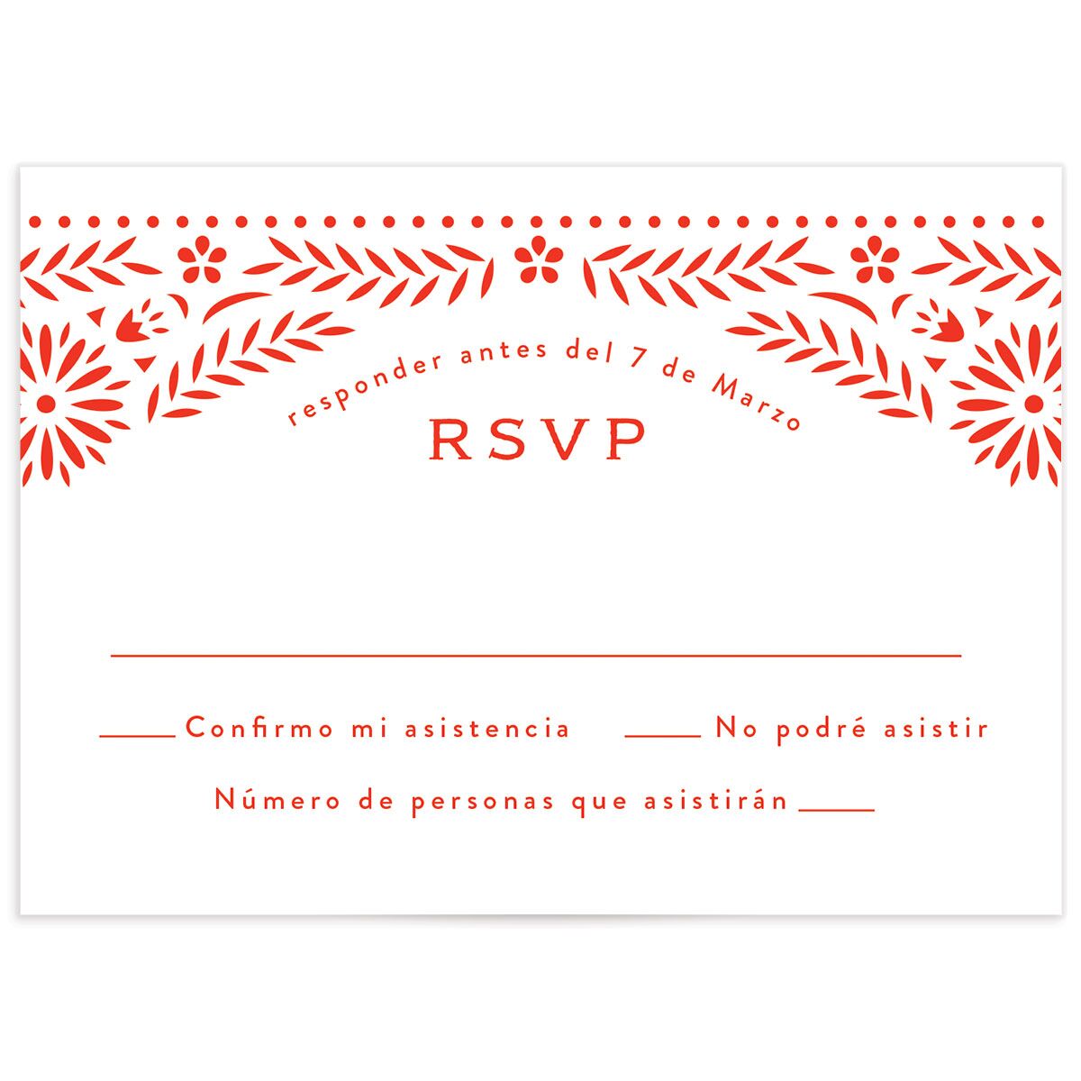 Papel Picado Wedding Response Cards