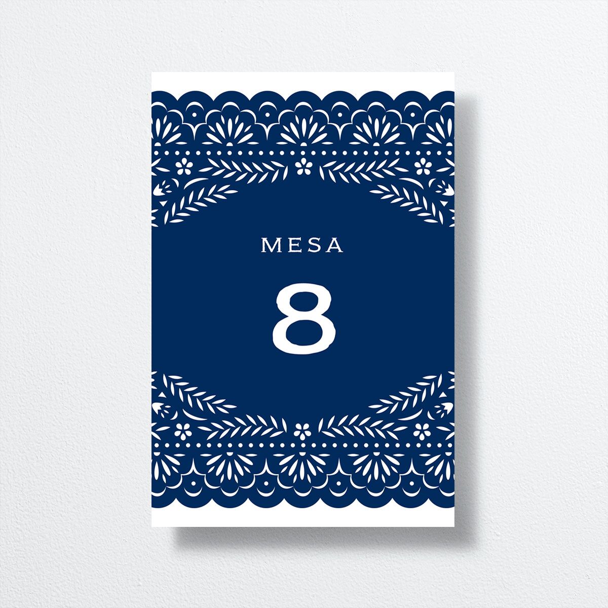 Papel Picado Table Numbers Navy Signature