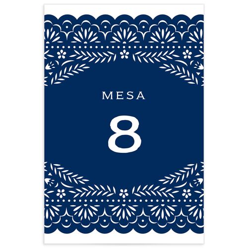 Papel Picado Table Numbers Navy Signature