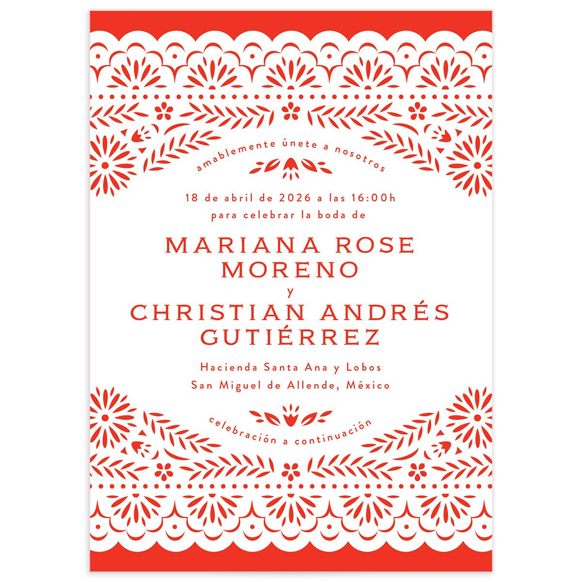 Papel Picado Wedding Invitations