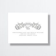 Gothic Gate All-in-One Wedding Invitations Licorice Signature Light Both Recipient and Return Addresses No