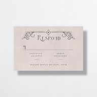 Gothic Gate All-in-One Wedding Invitations Licorice Signature Light Both Recipient and Return Addresses No