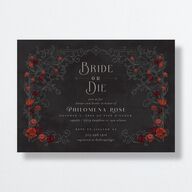 Gothic Gate Bridal Shower Invitations Licorice Signature Standard