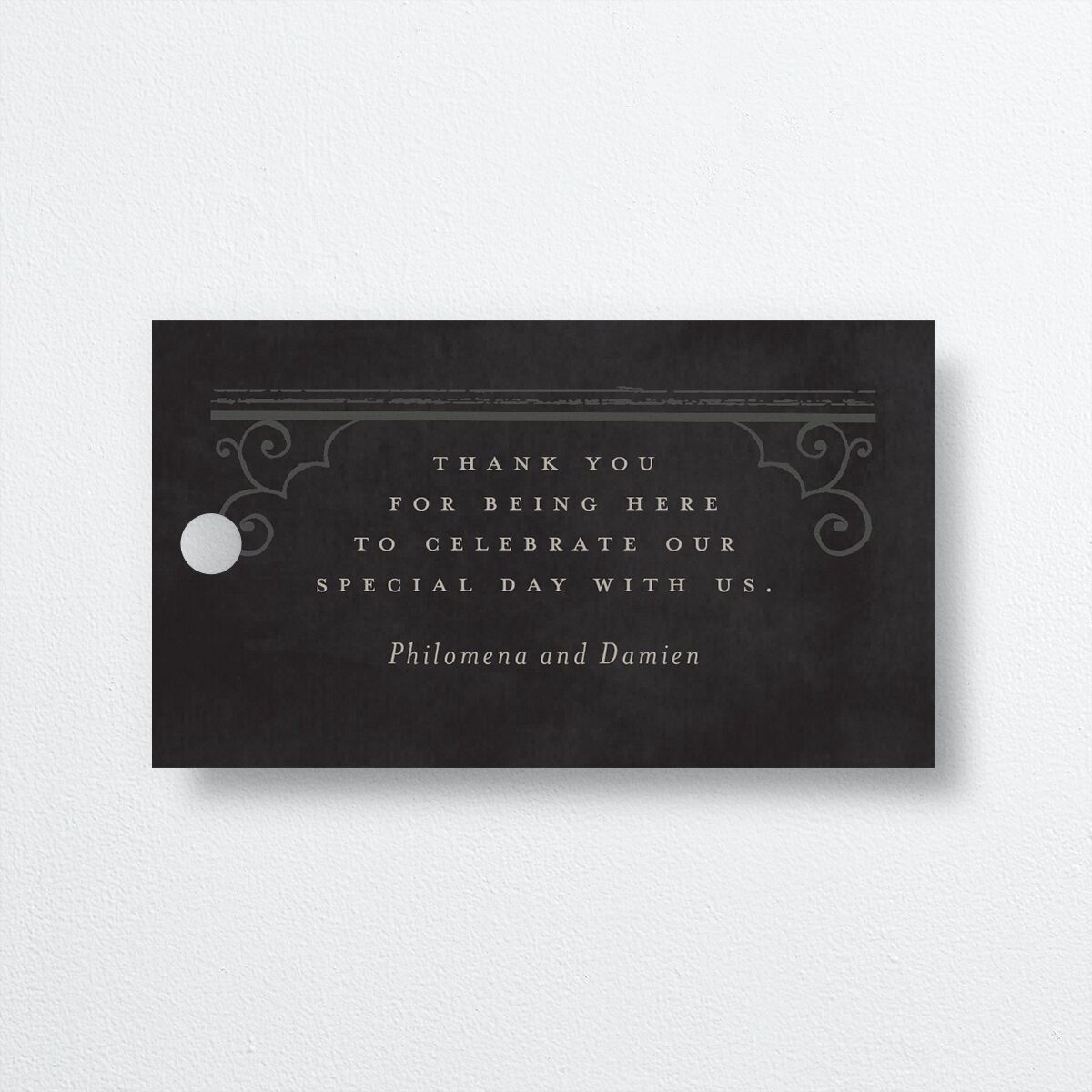 Gothic Gate Favor Gift Tags Licorice Signature
